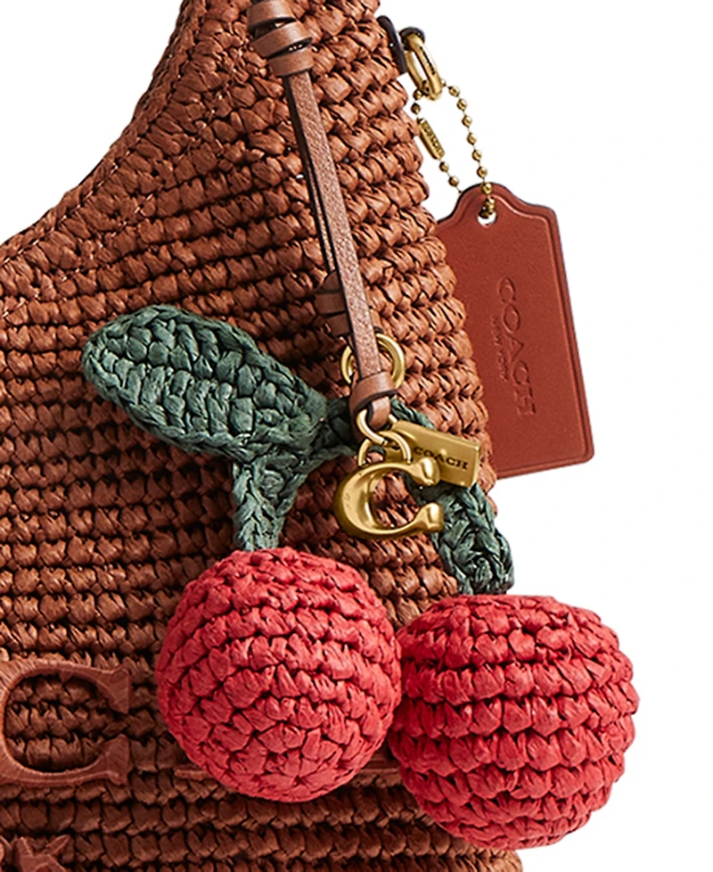 Coach Women's Straw Cherries Bag Charm