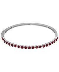 Macy's Garnet (2.73 ct. t.w.) Bangle Bracelet in Sterling Silver