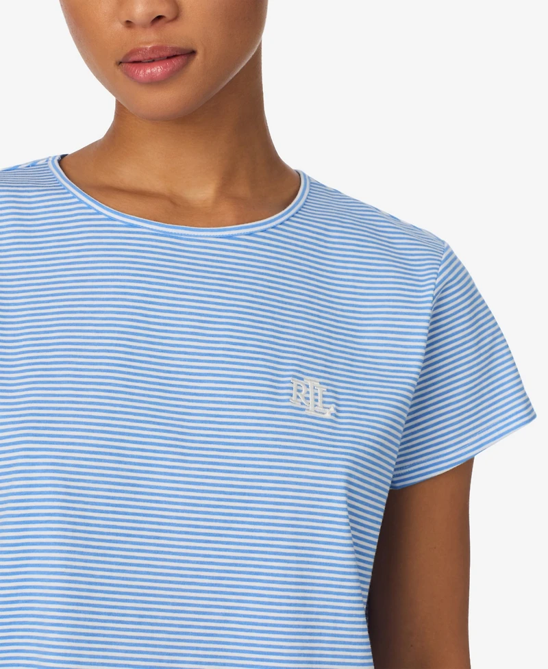 Lauren Ralph Women's 2-Piece Cotton Tee and Boxer Set