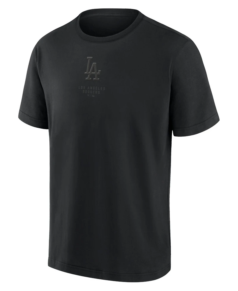 Fanatics Men's Los Angeles Dodgers Black Out Heavyweight T-Shirt