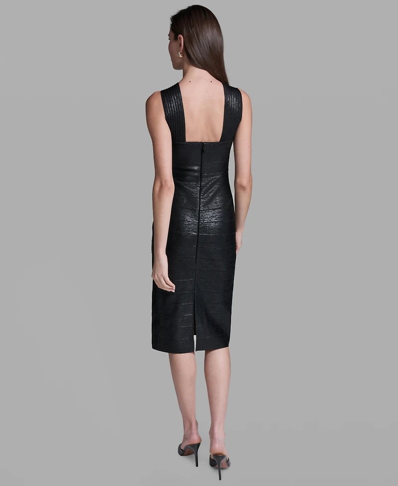 Bcbg Women's Black Bandage Midi Dress