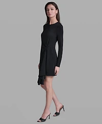 Bcbg Women's Long-Sleeve Black Mini Dress