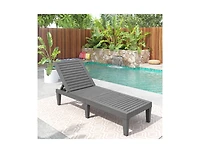Boyel Living Outdoor Chaise Lounge Chair with 5 Positions Adjustable Backrest