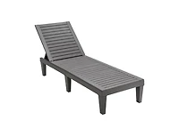 Boyel Living Outdoor Chaise Lounge Chair with 5 Positions Adjustable Backrest