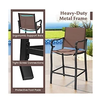 Boyel Living Outdoor Counter Height Bar Stools Set of 2 with Breathable Mesh Fabric