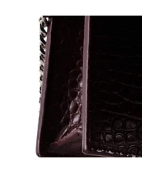 Pre-Owned Saint Laurent Classic Monogram Tassel Chain Wallet Embossed Leather