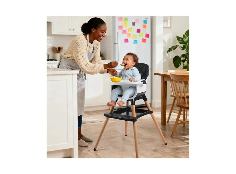 Kinder King Baby 7-in-1 Convertible High Chair with Removable Tray and 5-Point Harness