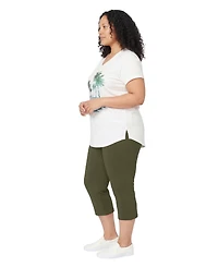 Woman Within Women's Two-Piece V-Neck Tunic and Capri Set