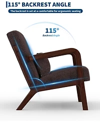 gaomon Modern Sherpa Accent Chair, Ergonomic Lounge Armchair for Living Room, Bedroom, Office