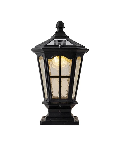 Midola Garden Post Light Aluminum Outdoor Column Light, Retro Pillar Lantern European Vintage Table Lamp Decor Post Light Energy Saving