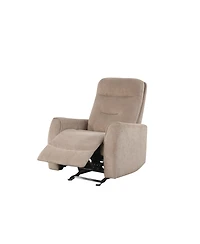 Clihome Durable Microsuede Velvet Manual Recliner with Rocker Function, Double Stitched Seam Accent Chair Side Handle Release