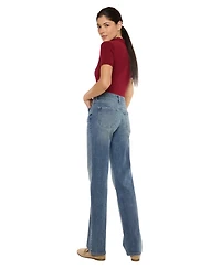 KanCan Women's Ophelia High Rise True Straight Jeans