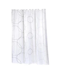 Carnation Home Fashions Ava Fabric Shower Curtain