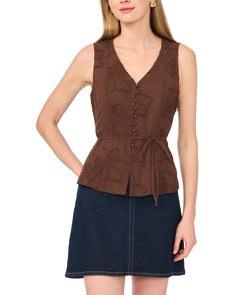 Vince Camuto Women's Cotton V-Neck Tank Top