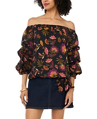 Vince Camuto Women's Off-The-Shoulder Bubble-Sleeve Top