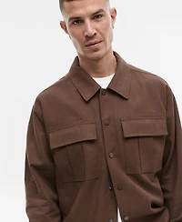 Mode of One Men's Relaxed-Fit Utility Overshirt, Macy's Exclusive