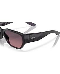 Costa Del Mar Unisex Polarized Rectangle Sunglasses, Clemente 6S9125