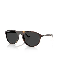 Ray-Ban Unisex Polarized Square Sunglasses, RB2215
