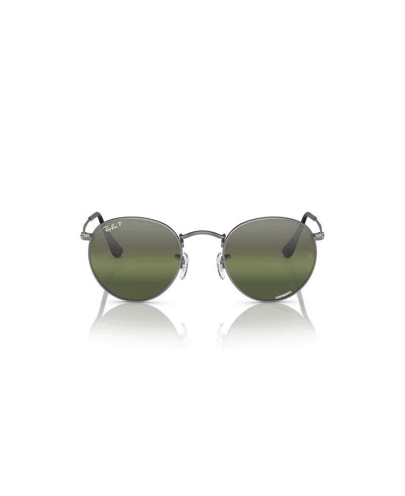 Ray-Ban Men's Polarized Round Metal Polarized Lenses Sunglasses, RB3447