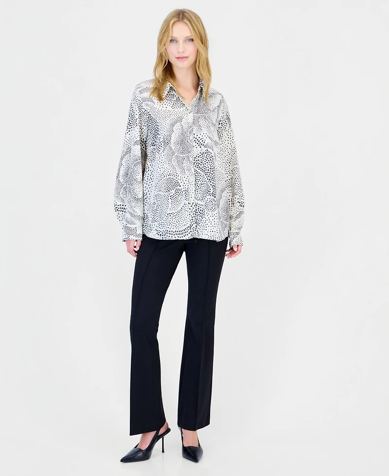 Emme Marella Women's Emmspiga Long-Sleeve Oversized Print Blouse