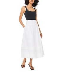 1.state Women's Pleated Hem Midi Skirt