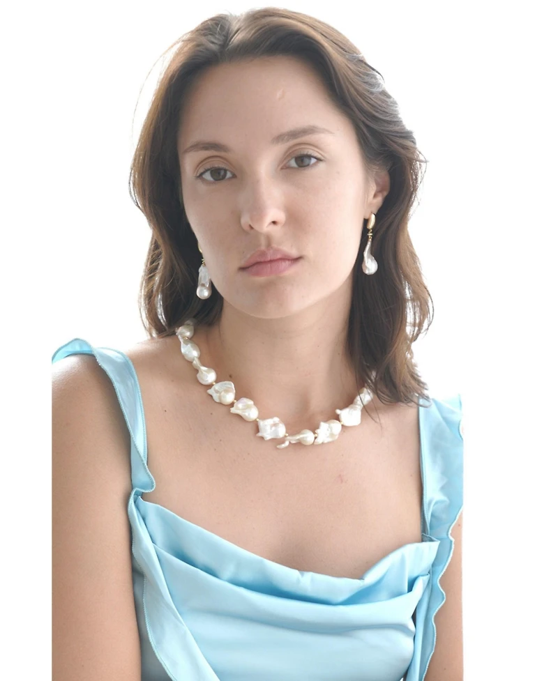 Marina Freshwater Baroque Pearl Statement Choker Necklace