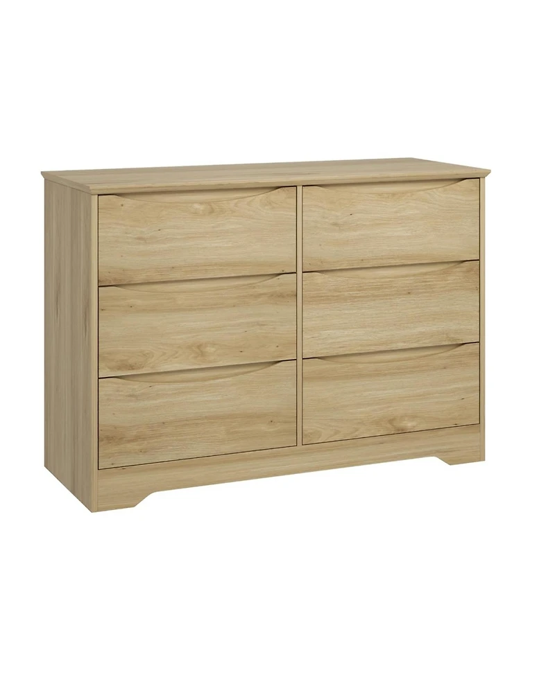 gaomon Wooden Dresser with 6 Drawers, Tall Modern Closet Deep Storage, Large Chest of Drawers Wide Top, Long Storage