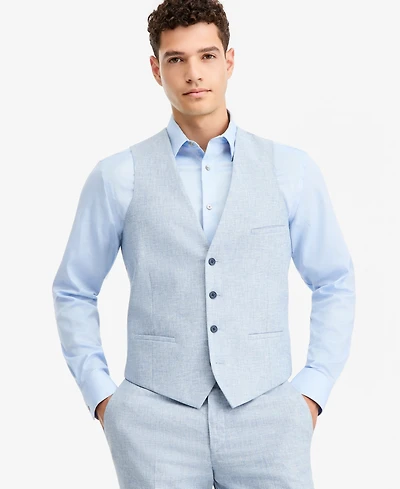 Bar Iii Men's Slim-Fit Linen-Blend Suit Separates Vest, Macy's Exclusive