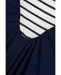 Nocturne Women's Stripe Draped Halter Neck Maxi Dress