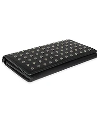 Pre-Owned Saint Laurent Black Grain De Poudre Leather Studded Classic Marquage Flap Wallet