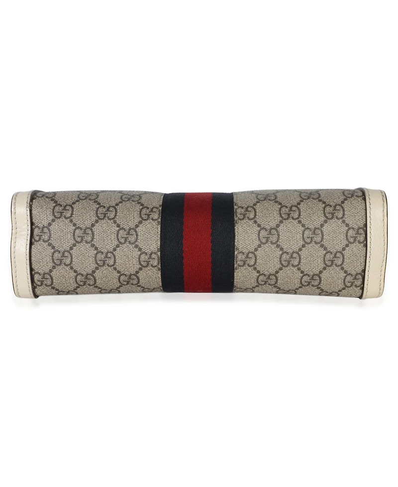Pre-Owned Gucci Cream Gg Supreme Web Ophidia Gg Small Shoulder Bag