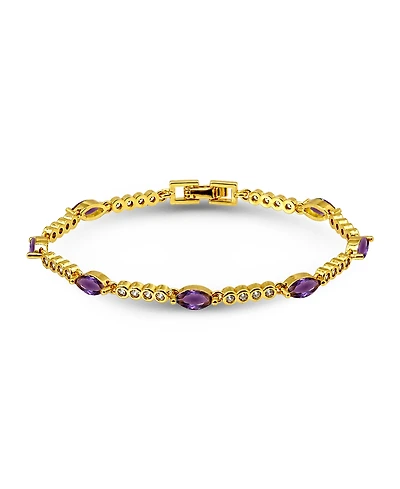 Macy's Marquise Purple Cubic Zirconia Stones Bracelet