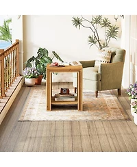 Slickblue Solid Wood Nightstand with Open Storage Shelves and Rustic Style