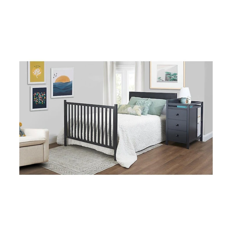 Sorelle Essex Convertible Crib and Changer Combo for Nursery