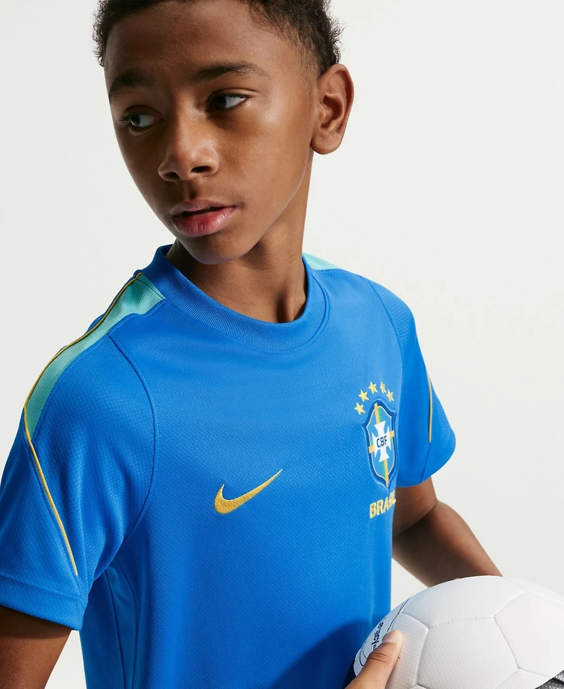 Nike Big Boys and Girls Blue Brazil National Team 2026 Strike Dri-fit T-t-Shirt