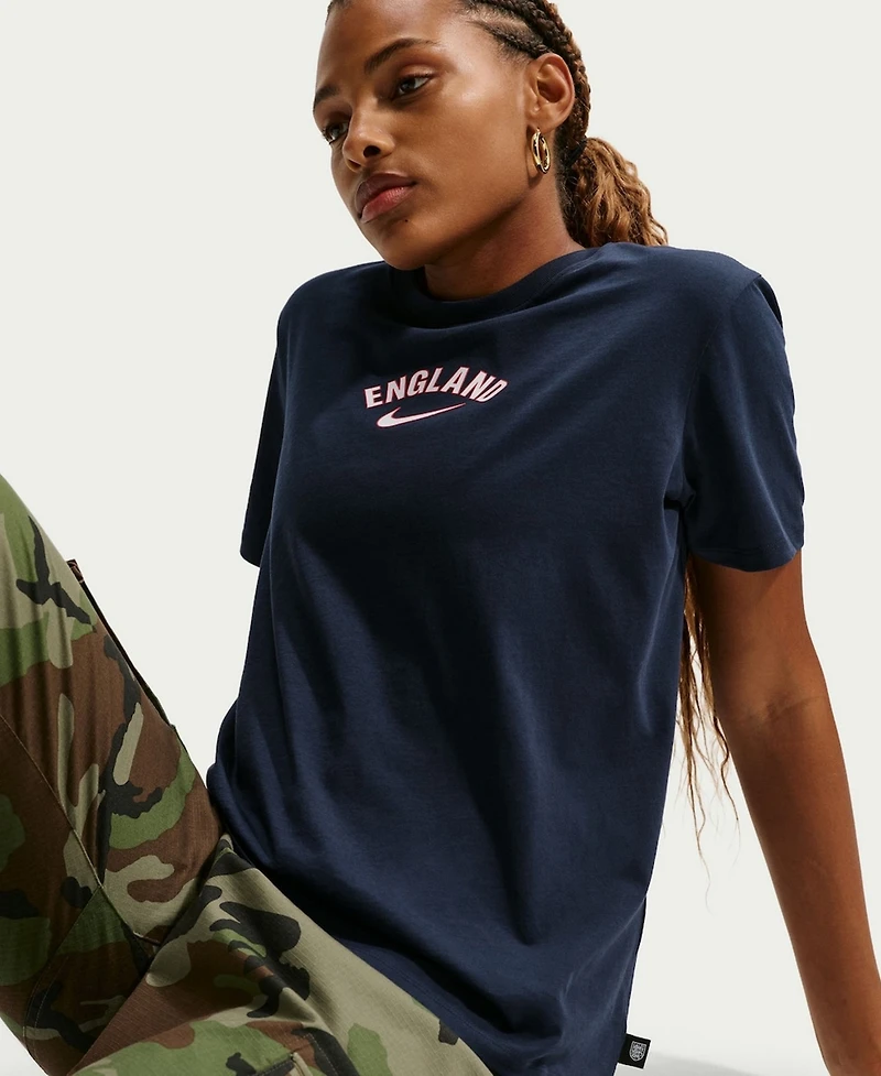 Nike Women's Blue England National Team Wordmark T-Shirt