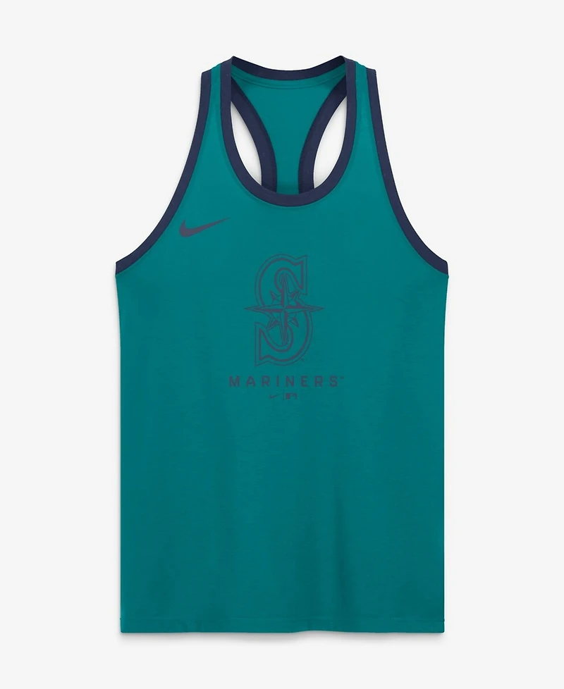 Nike Women's Teal Seattle Mariners Tri-Blend Dri-fit Racerback Tank Top