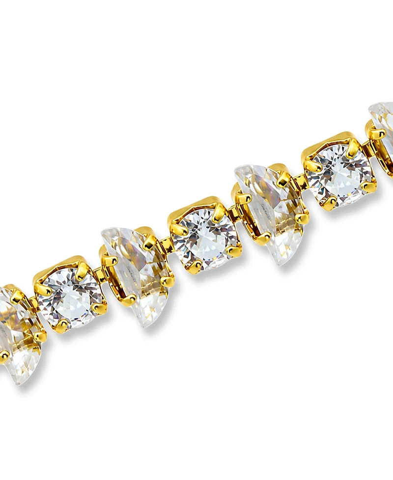 Macy's 14k Gold-Plated Cubic Zirconia Link Bracelet