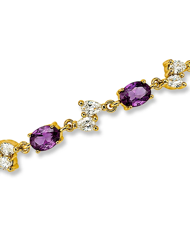 Macy's Pear, Oval Amethyst Cubic Zirconia Bracelet