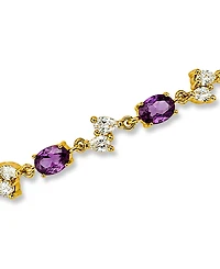 Macy's Pear, Oval Amethyst Cubic Zirconia Bracelet
