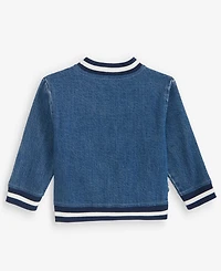 First Impressions Baby Boys' 3M-24M Denim Varsity Jacket, Macy's Exclusive