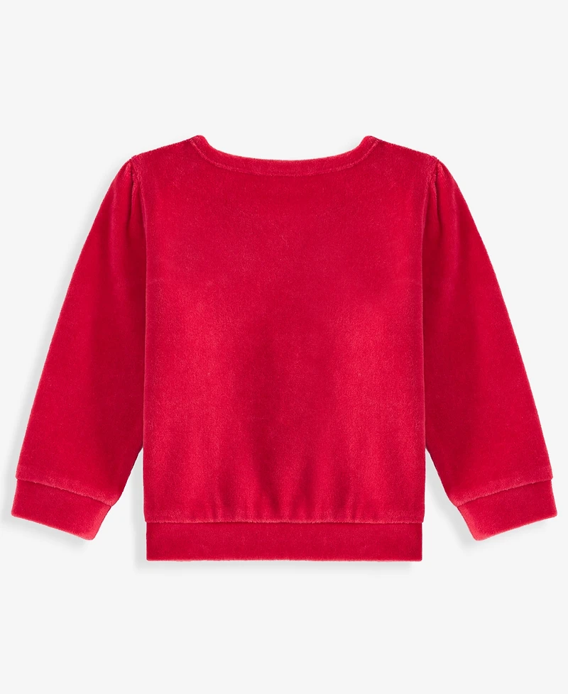 First Impressions Baby Girls' 3M-24M Mix & Match Long-Sleeve Bows Heart Velour Top, Macy's Exclusive
