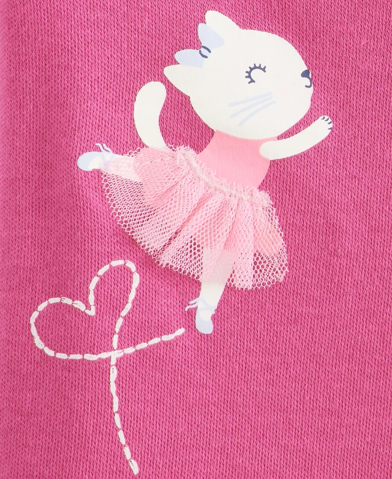 First Impressions Baby Girls' 3M-24M Mix & Match Short-Sleeve Ballerina Cat T-Shirt, Macy's Exclusive