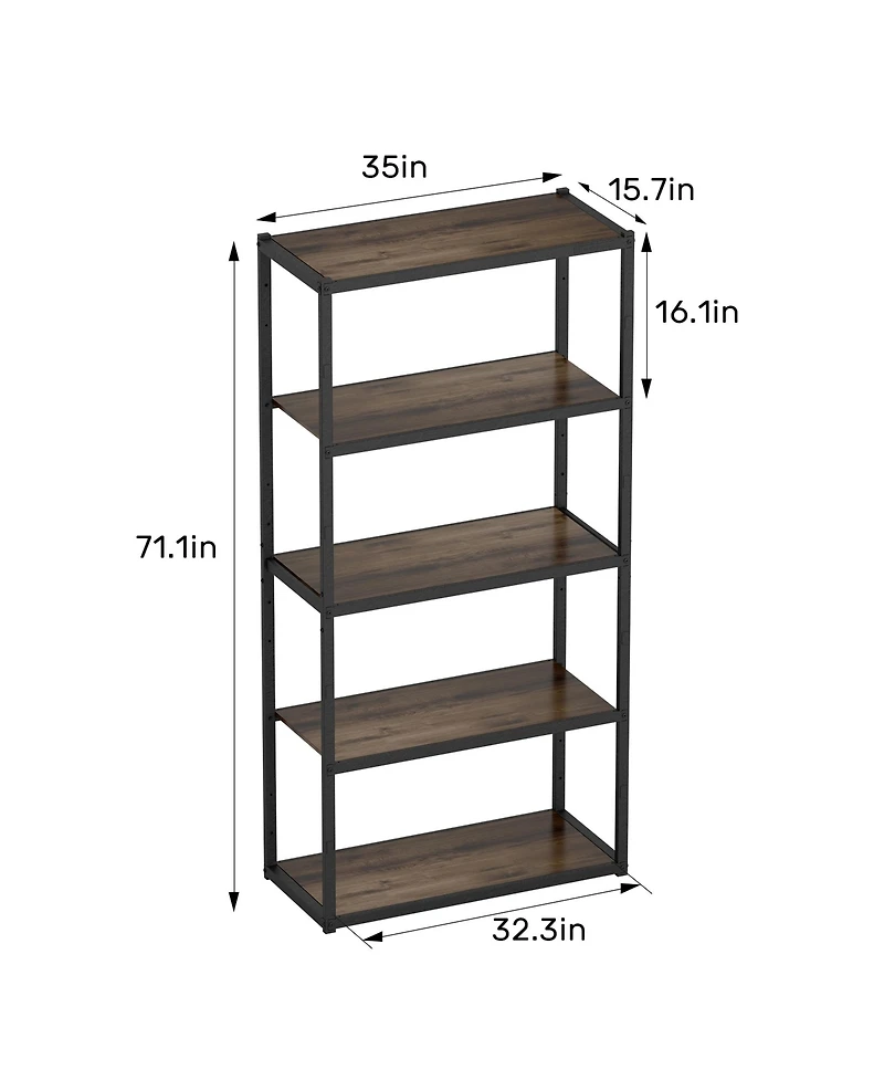 5-Shelf Heavy-Duty Adjustable Garage Storage Shelving