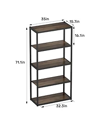 5-Shelf Heavy-Duty Adjustable Garage Storage Shelving