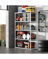 5-Shelf Heavy-Duty Adjustable Garage Storage Shelving, White (47.2 in. W x 71.1 in. H x 15.7 in. D