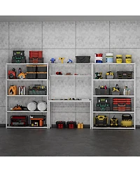 Heavy-Duty Wide Garage Storage and Workstation System, White (144.2 in. W x 71.1 in. H x 15.7 in. D