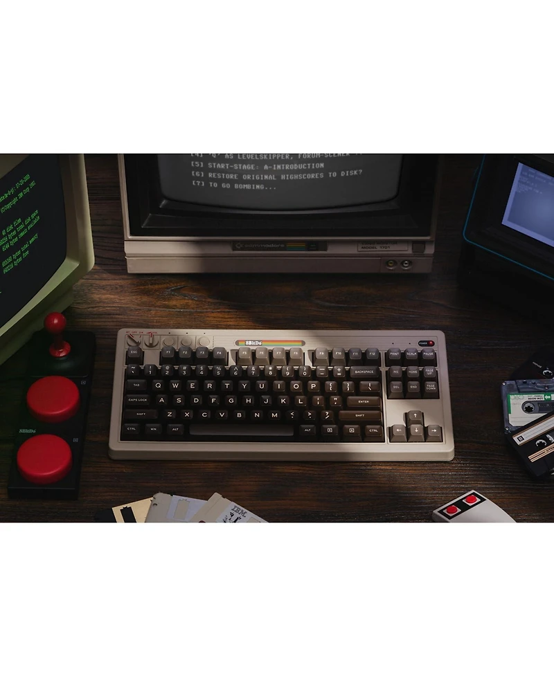 8Bitdo Retro Bluetooth Mechanical Gaming Keyboard, Programmable - C64 Edition