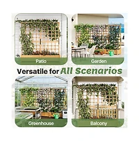 Aoxun 72" Cedar Planter and Trellis Combo C Freestanding Garden Tower