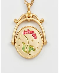 Fable England O Initial Orchid Gold Spinner Chain Necklace